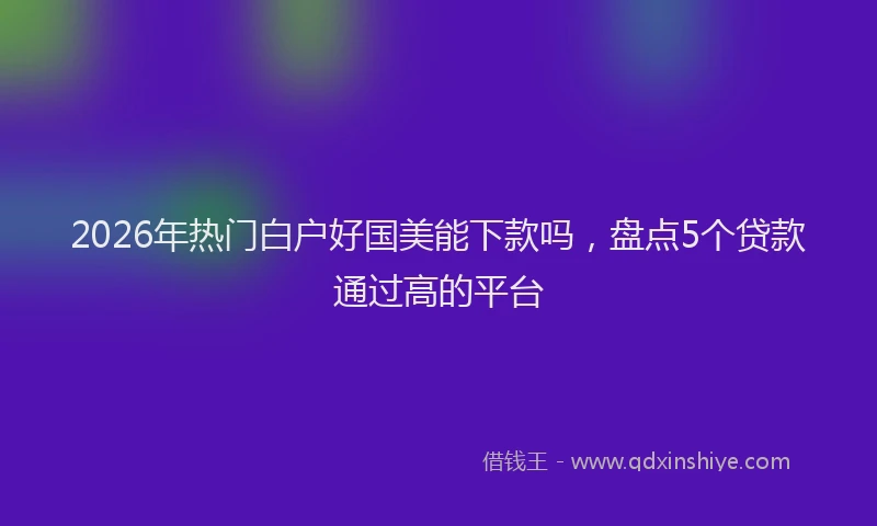 2026年热门白户好国美能下款吗，盘点5个贷款通过高的平台