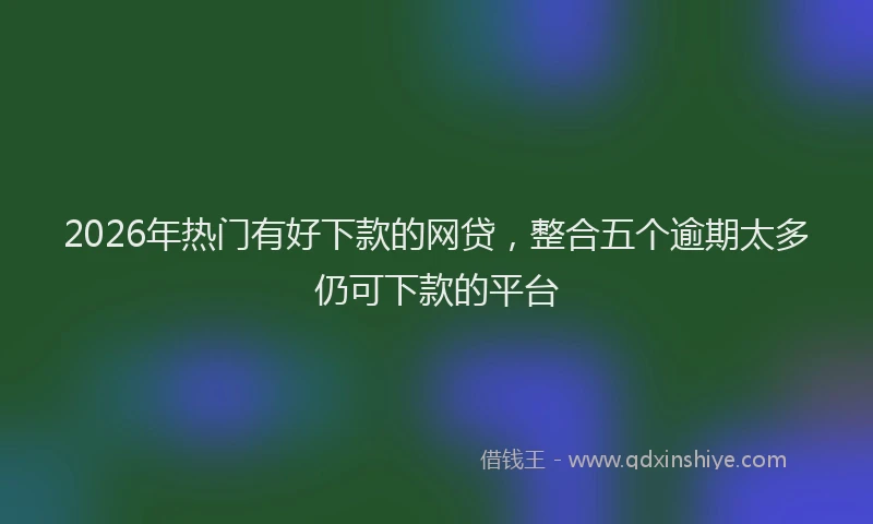 2026年热门有好下款的网贷,整合五个逾期太多仍可下款的平台
