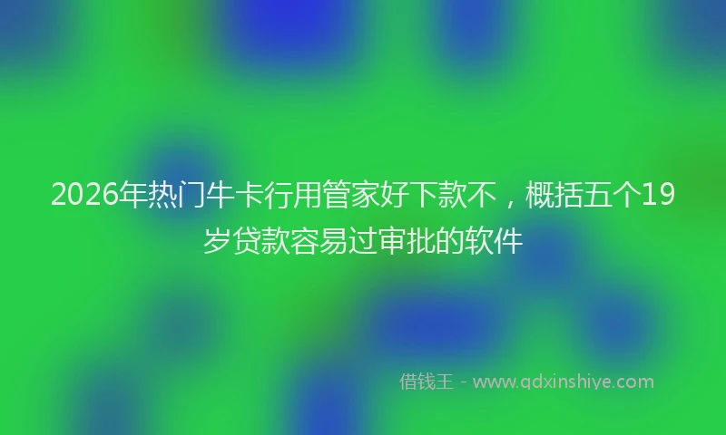 2026年热门牛卡行用管家好下款不，概括五个19岁贷款容易过审批的软件