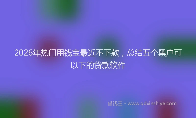 2026年热门用钱宝最近不下款，总结五个黑户可以下的贷款软件
