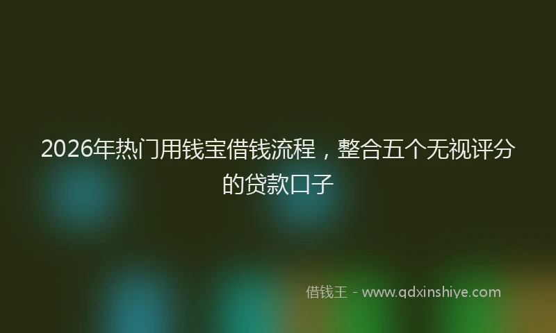 2026年热门用钱宝借钱流程，整合五个无视评分的贷款口子