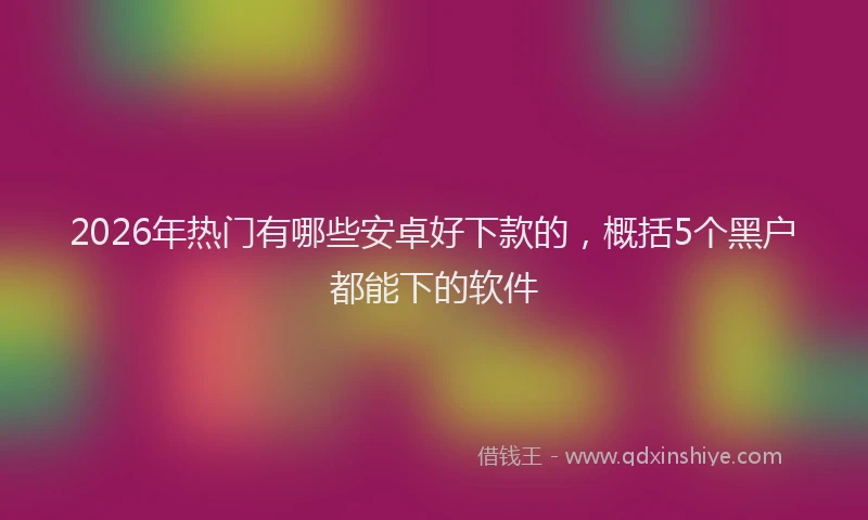2026年热门有哪些安卓好下款的，概括5个黑户都能下的软件