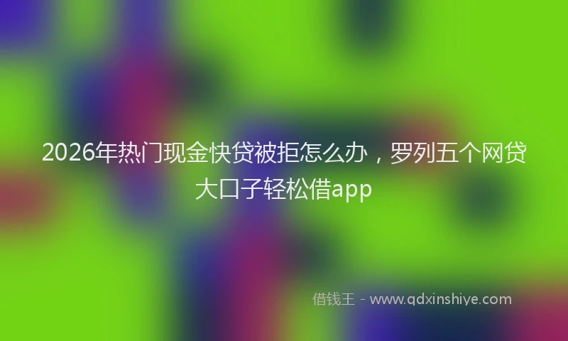 2026年热门现金快贷被拒怎么办,罗列五个网贷大口子轻松借app