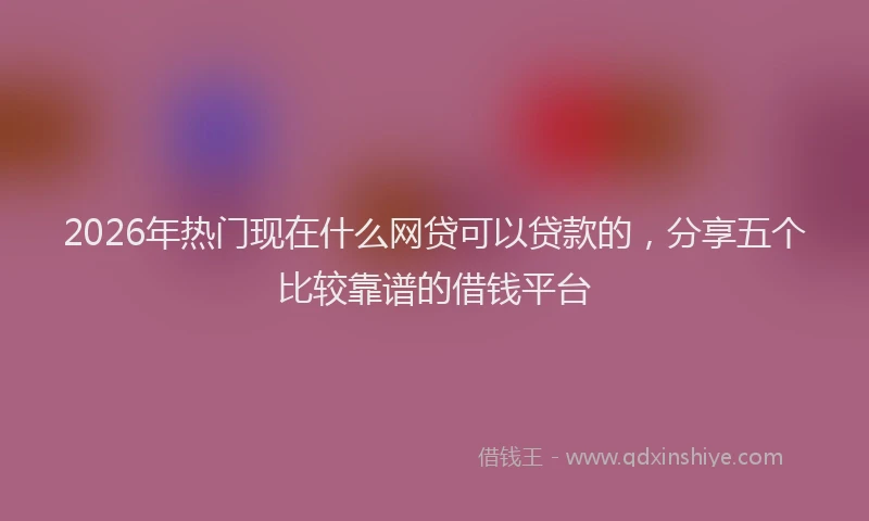 2026年热门现在什么网贷可以贷款的，分享五个比较靠谱的借钱平台