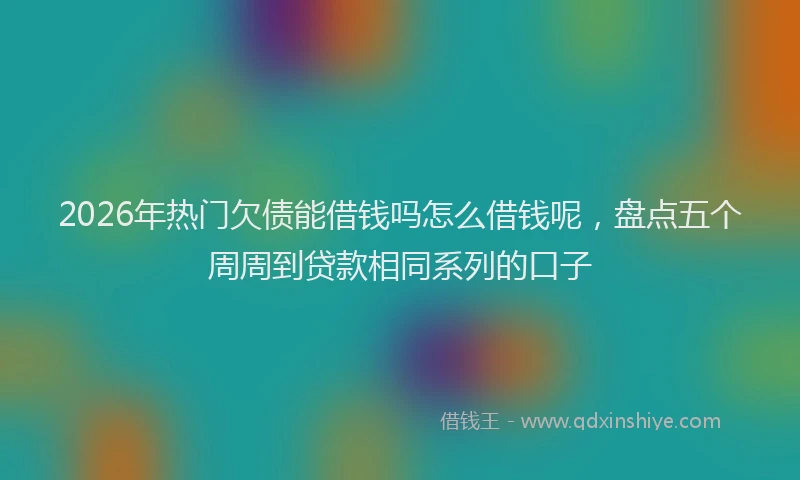 2026年热门欠债能借钱吗怎么借钱呢，盘点五个周周到贷款相同系列的口子