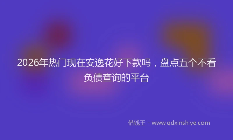 2026年热门现在安逸花好下款吗，盘点五个不看负债查询的平台