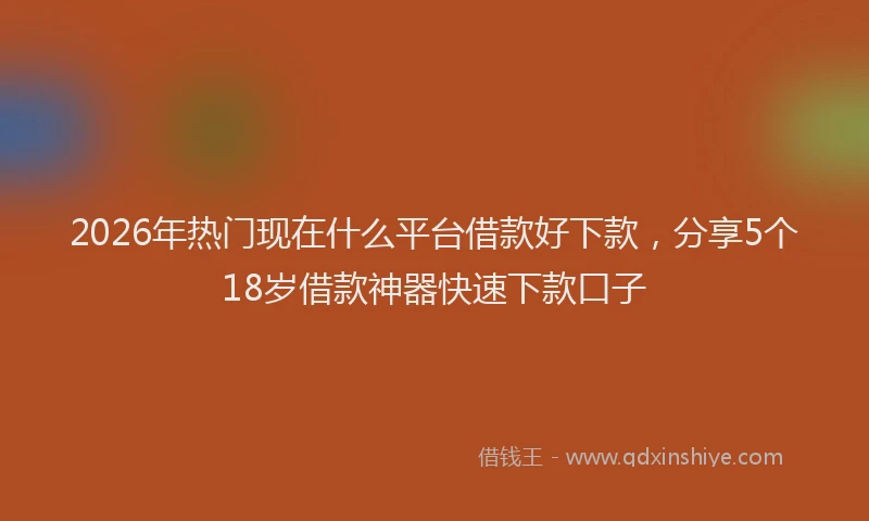 2026年热门现在什么平台借款好下款，分享5个18岁借款神器快速下款口子