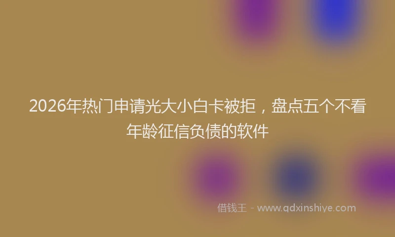 2026年热门申请光大小白卡被拒，盘点五个不看年龄征信负债的软件