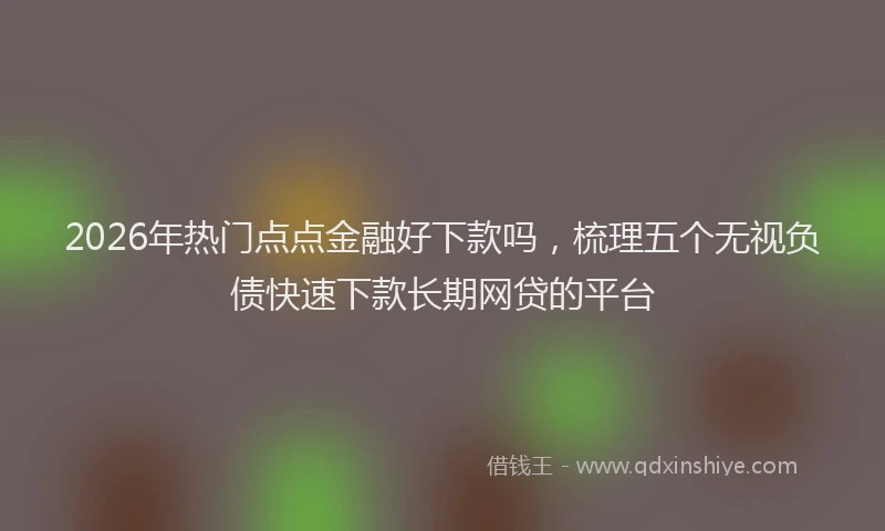2026年热门点点金融好下款吗，梳理五个无视负债快速下款长期网贷的平台