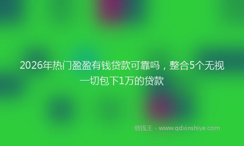 2026年热门盈盈有钱贷款可靠吗，整合5个无视一切包下1万的贷款