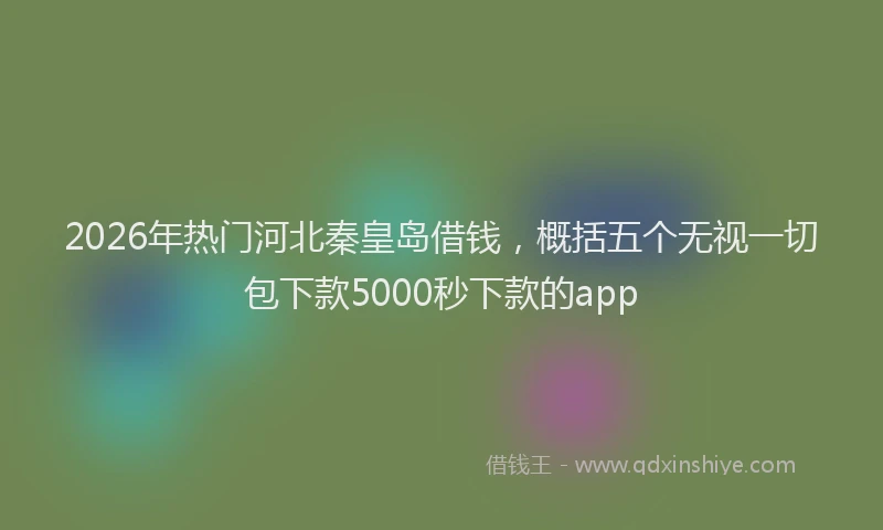 2026年热门河北秦皇岛借钱，概括五个无视一切包下款5000秒下款的app