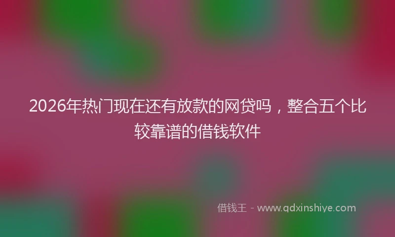2026年热门现在还有放款的网贷吗，整合五个比较靠谱的借钱软件