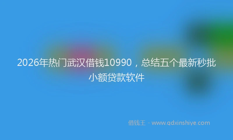 2026年热门武汉借钱10990,总结五个最新秒批小额贷款软件