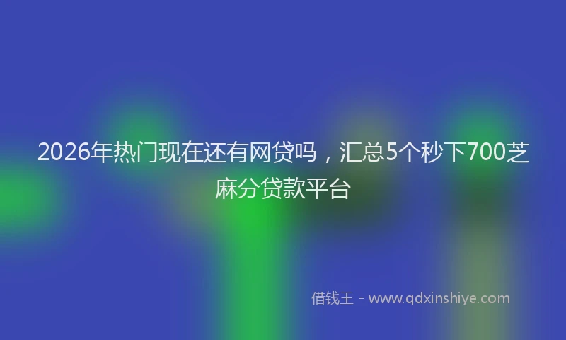 2026年热门现在还有网贷吗，汇总5个秒下700芝麻分贷款平台