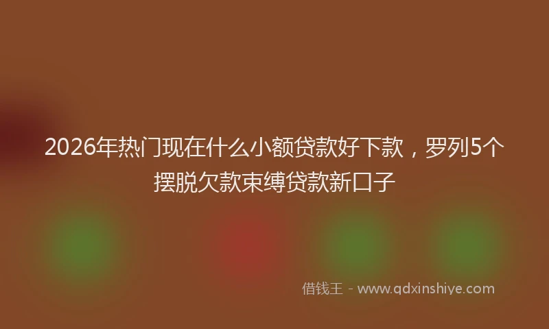 2026年热门现在什么小额贷款好下款，罗列5个摆脱欠款束缚贷款新口子