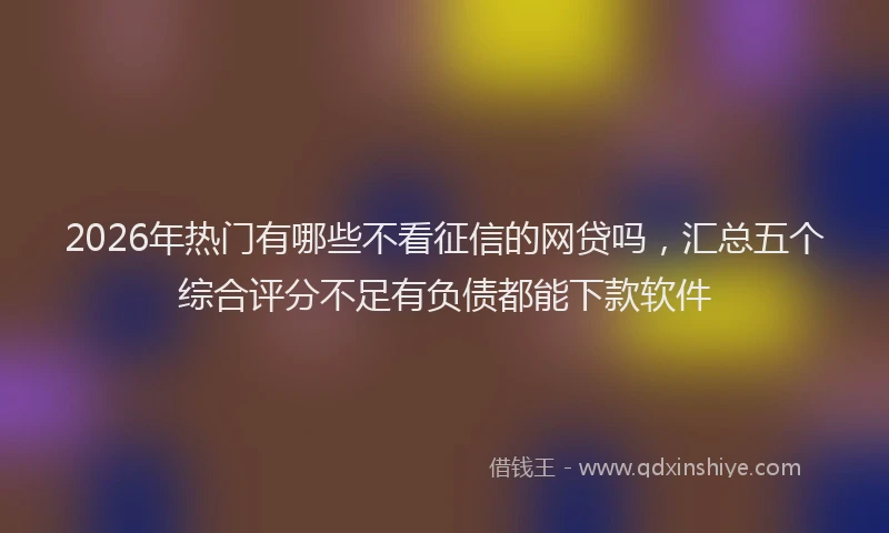 2026年热门有哪些不看征信的网贷吗，汇总五个综合评分不足有负债都能下款软件