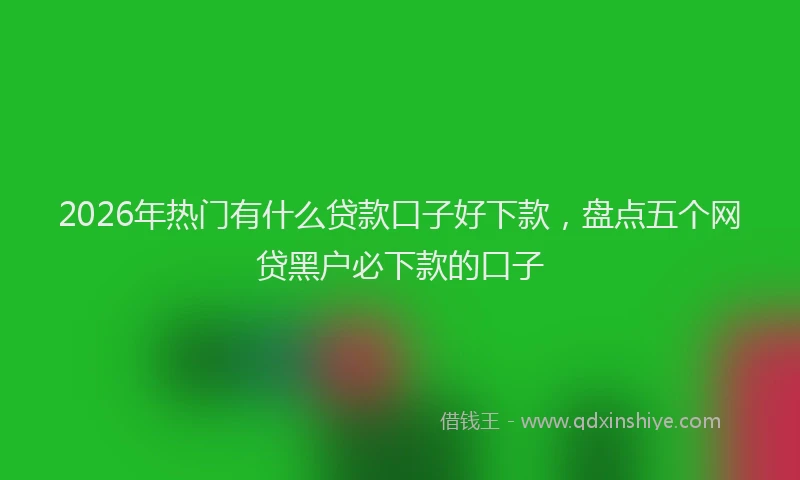 2026年热门有什么贷款口子好下款，盘点五个网贷黑户必下款的口子