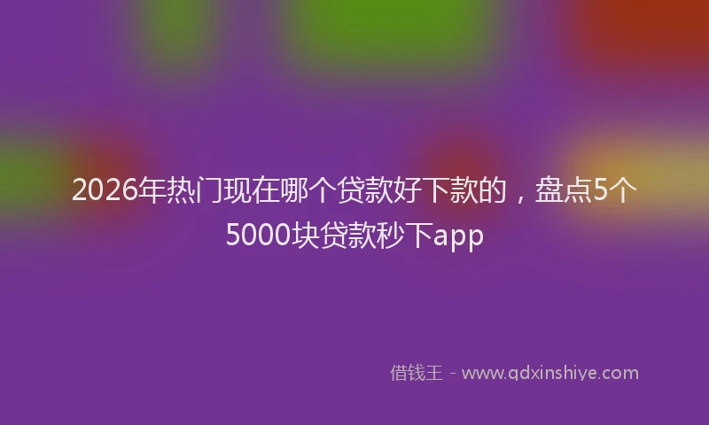 2026年热门现在哪个贷款好下款的,盘点5个5000块贷款秒下app