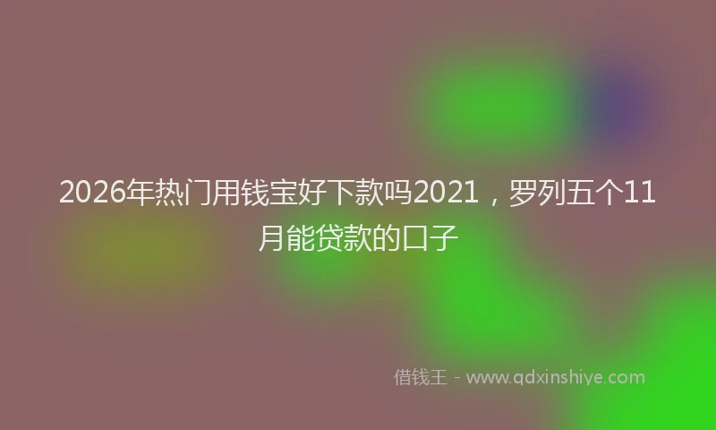 2026年热门用钱宝好下款吗2021，罗列五个11月能贷款的口子