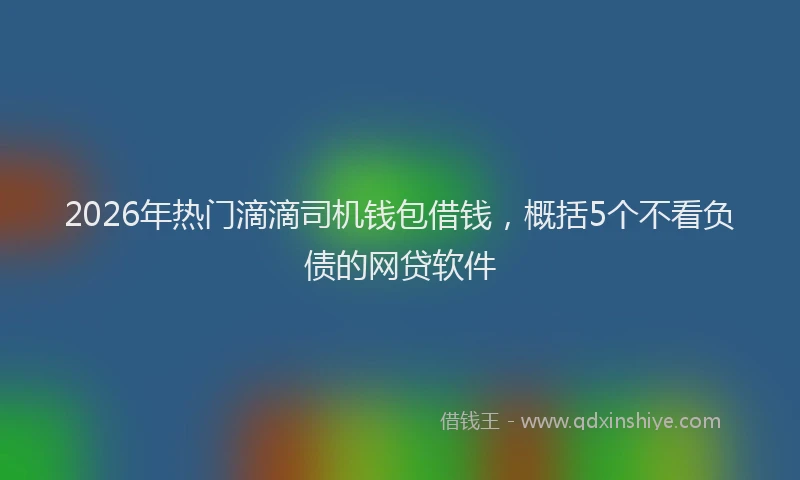 2026年热门滴滴司机钱包借钱，概括5个不看负债的网贷软件
