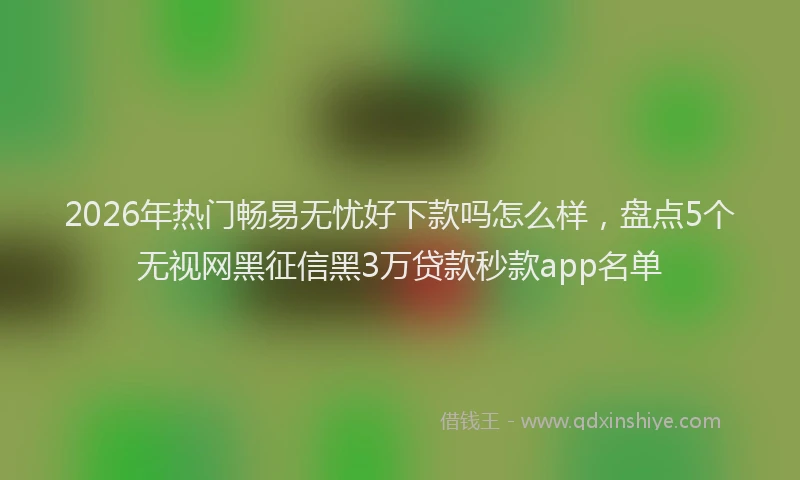2026年热门畅易无忧好下款吗怎么样，盘点5个无视网黑征信黑3万贷款秒款app名单