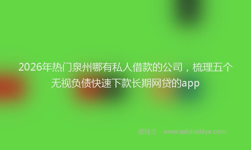 2026年热门泉州哪有私人借款的公司，梳理五个无视负债快速下款长期网贷的app