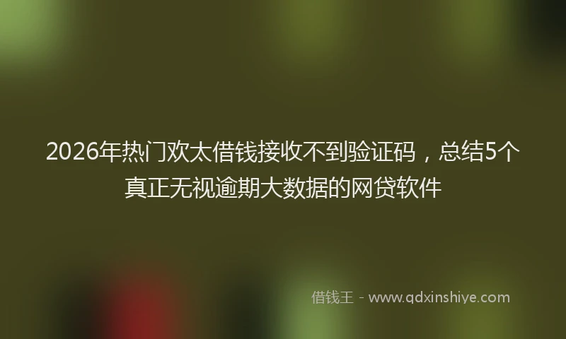 2026年热门欢太借钱接收不到验证码，总结5个真正无视逾期大数据的网贷软件
