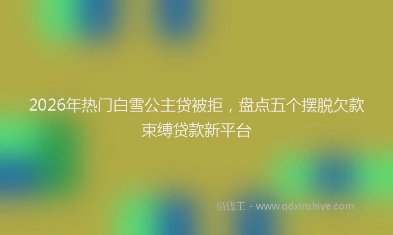 2026年热门白雪公主贷被拒，盘点五个摆脱欠款束缚贷款新平台
