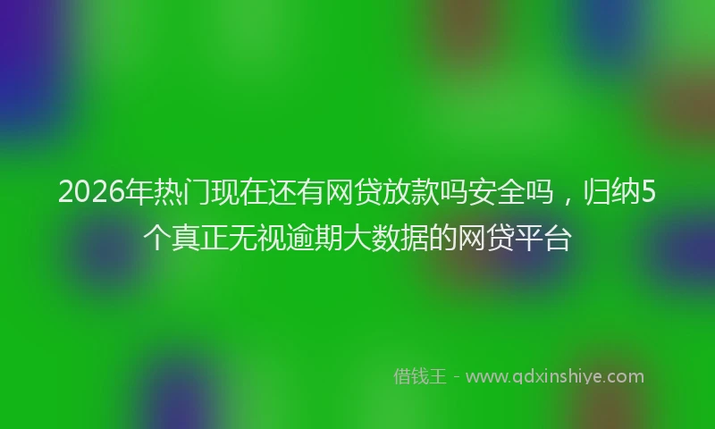 2026年热门现在还有网贷放款吗安全吗，归纳5个真正无视逾期大数据的网贷平台