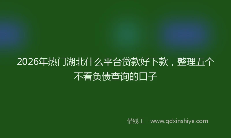 2026年热门湖北什么平台贷款好下款，整理五个不看负债查询的口子