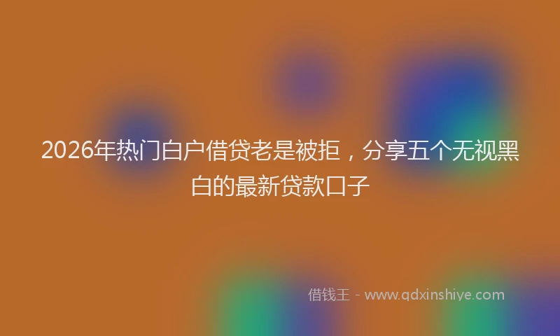 2026年热门白户借贷老是被拒，分享五个无视黑白的最新贷款口子
