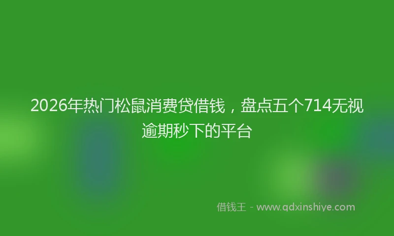 2026年热门松鼠消费贷借钱，盘点五个714无视逾期秒下的平台