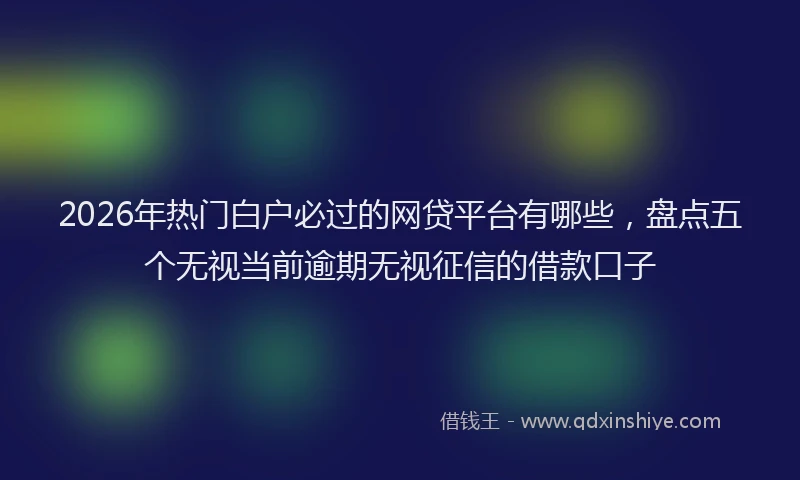 2026年热门白户必过的网贷平台有哪些，盘点五个无视当前逾期无视征信的借款口子