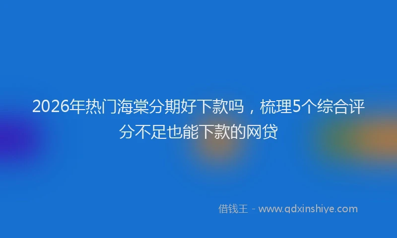 2026年热门海棠分期好下款吗，梳理5个综合评分不足也能下款的网贷