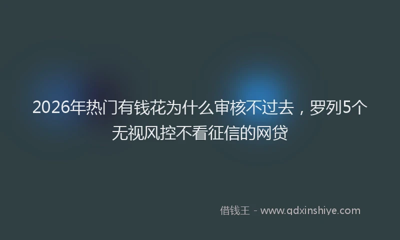 2026年热门有钱花为什么审核不过去,罗列5个无视风控不看征信的网贷