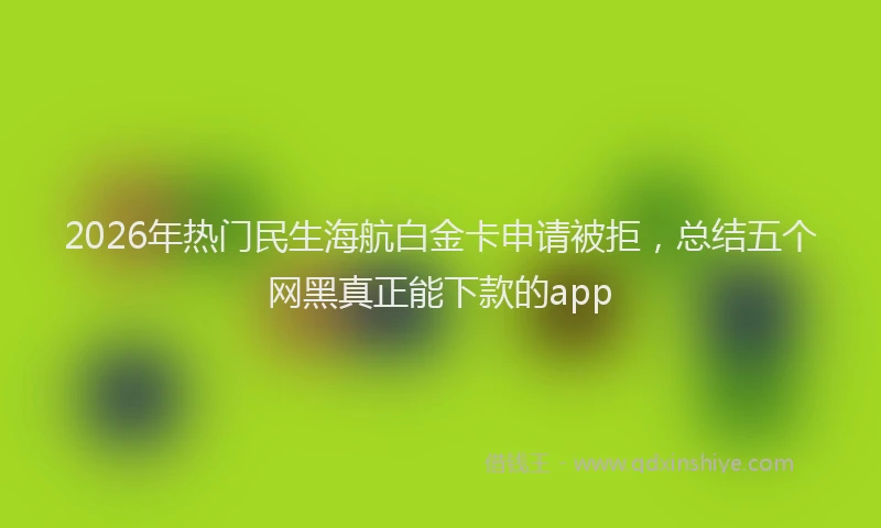 2026年热门民生海航白金卡申请被拒，总结五个网黑真正能下款的app