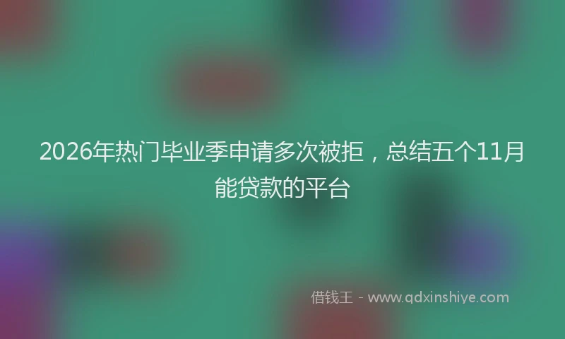 2026年热门毕业季申请多次被拒，总结五个11月能贷款的平台