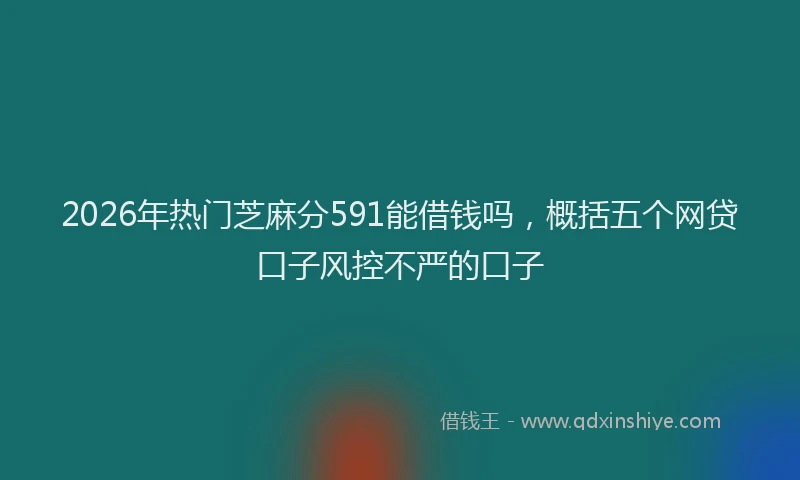 2026年热门芝麻分591能借钱吗，概括五个网贷口子风控不严的口子