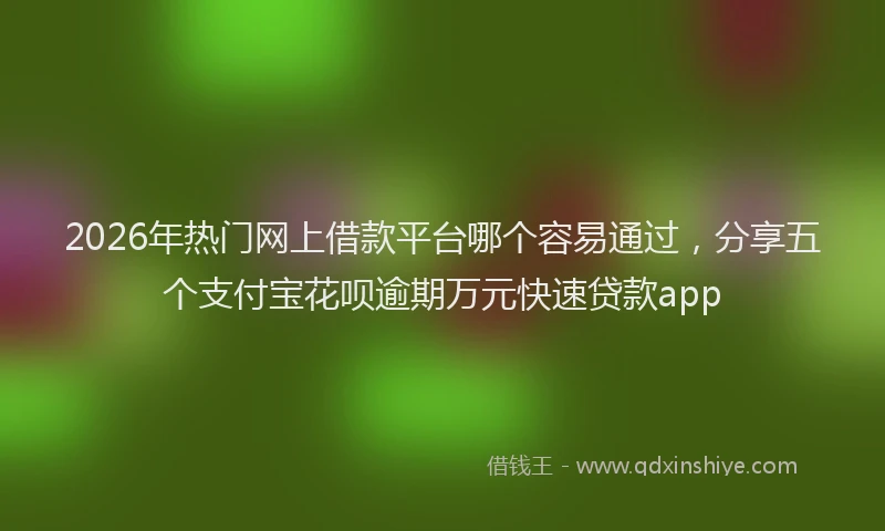 2026年热门网上借款平台哪个容易通过，分享五个支付宝花呗逾期万元快速贷款app