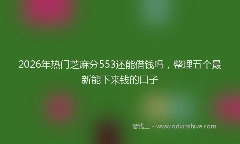 2026年热门芝麻分553还能借钱吗，整理五个最新能下来钱的口子