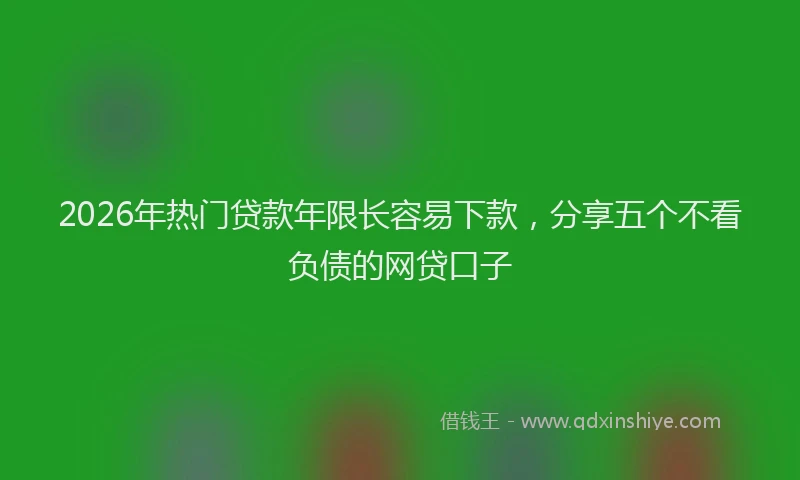 2026年热门贷款年限长容易下款，分享五个不看负债的网贷口子