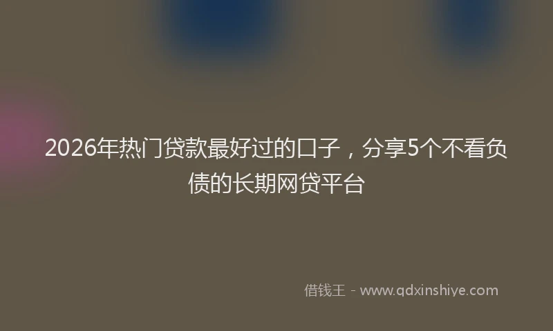 2026年热门贷款最好过的口子，分享5个不看负债的长期网贷平台