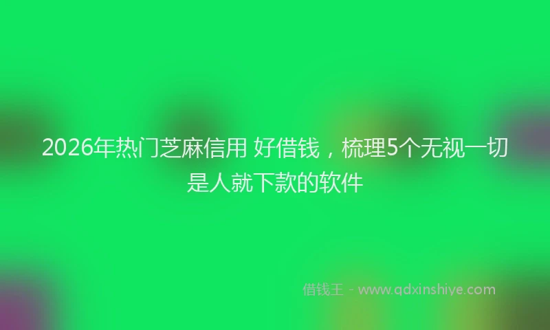 2026年热门芝麻信用 好借钱，梳理5个无视一切是人就下款的软件