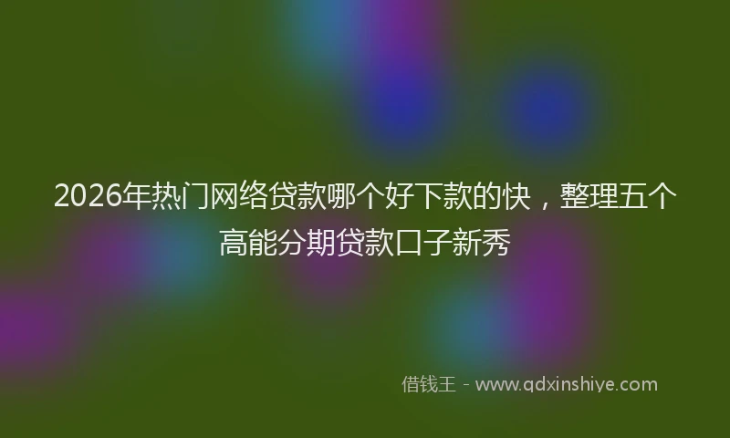 2026年热门网络贷款哪个好下款的快，整理五个高能分期贷款口子新秀