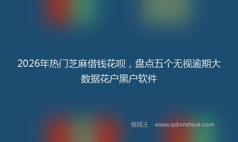 2026年热门芝麻借钱花呗，盘点五个无视逾期大数据花户黑户软件