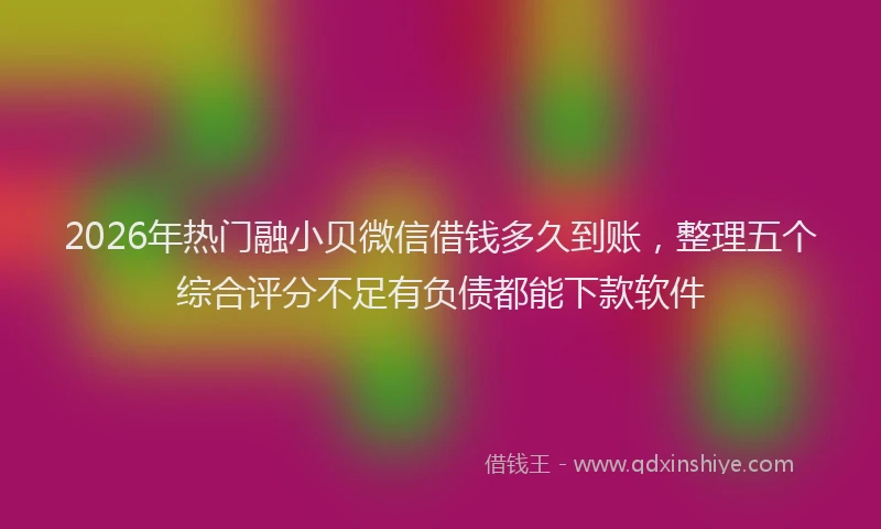 2026年热门融小贝微信借钱多久到账,整理五个综合评分不足有负债都能下款软件
