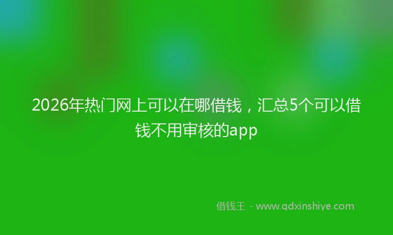 2026年热门网上可以在哪借钱，汇总5个可以借钱不用审核的app