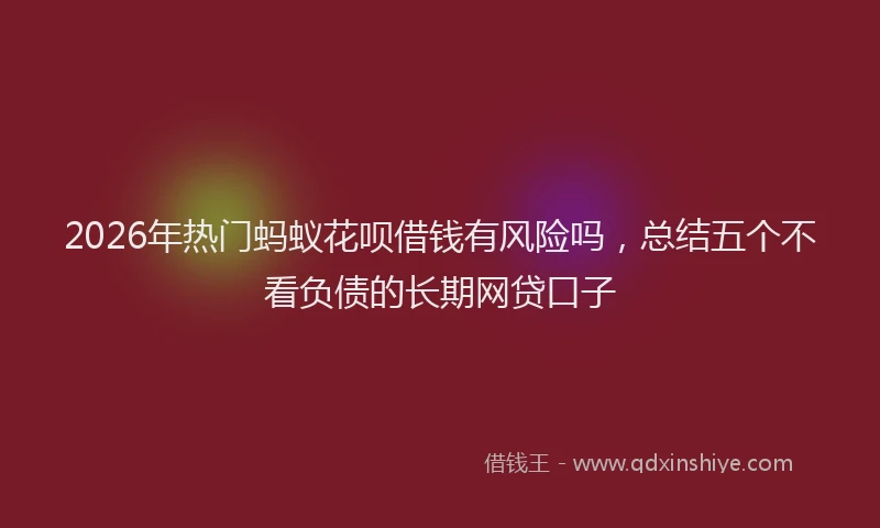 2026年热门蚂蚁花呗借钱有风险吗，总结五个不看负债的长期网贷口子
