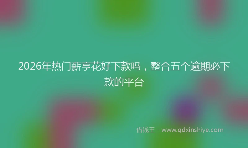 2026年热门薪亨花好下款吗，整合五个逾期必下款的平台