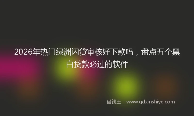 2026年热门绿洲闪贷审核好下款吗，盘点五个黑白贷款必过的软件
